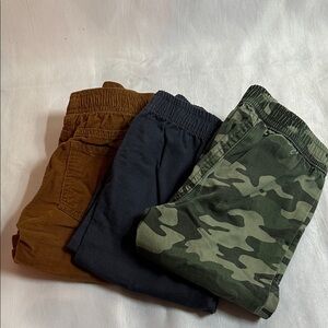 Kids Camouflage, Gray, and Brown Bottoms 2T